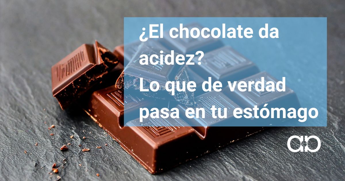 ¿El chocolate ds acidez?